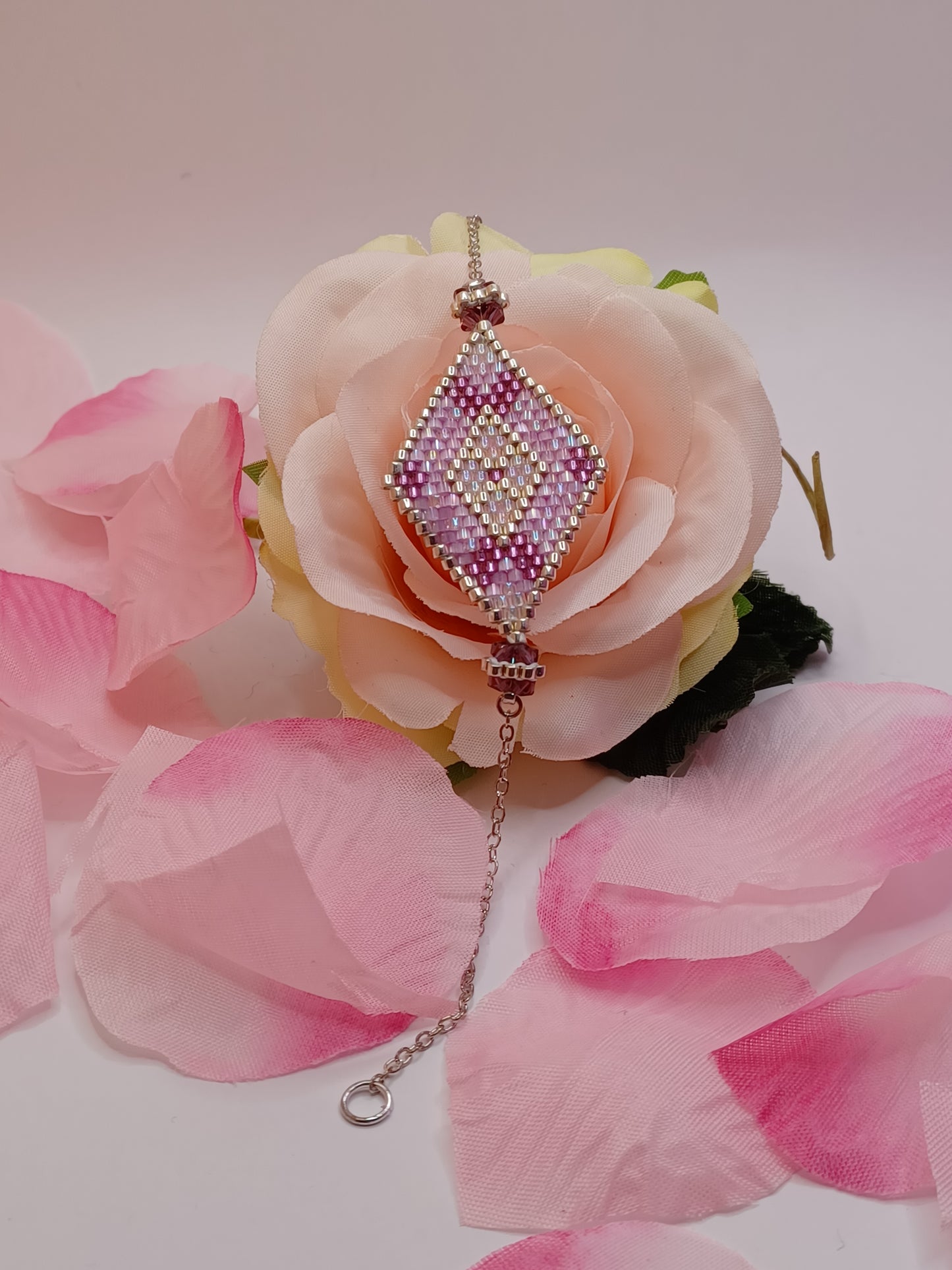 Bracelet Miyuki Losange Argenté