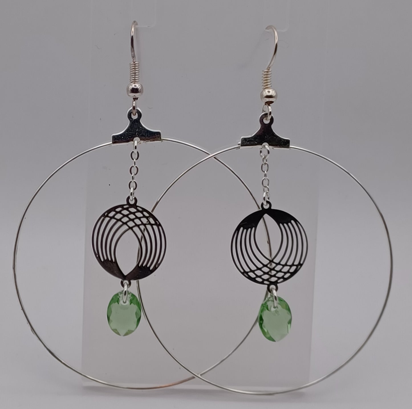 Boucles d'oreilles Créoles Estampes Rondes Intercalaires