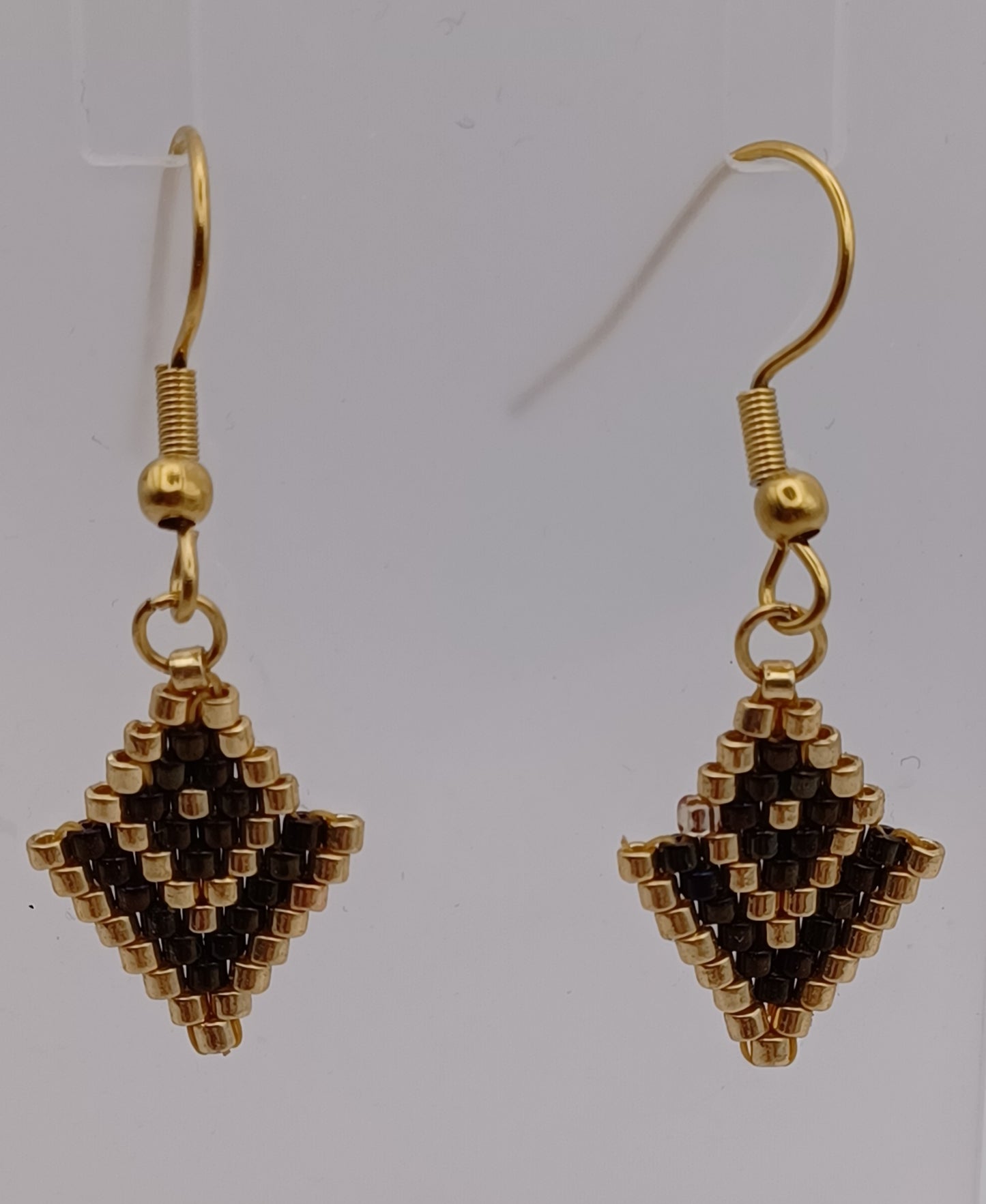 Boucles d'oreilles Losange Chevauchant en perles Délicat Miyuki