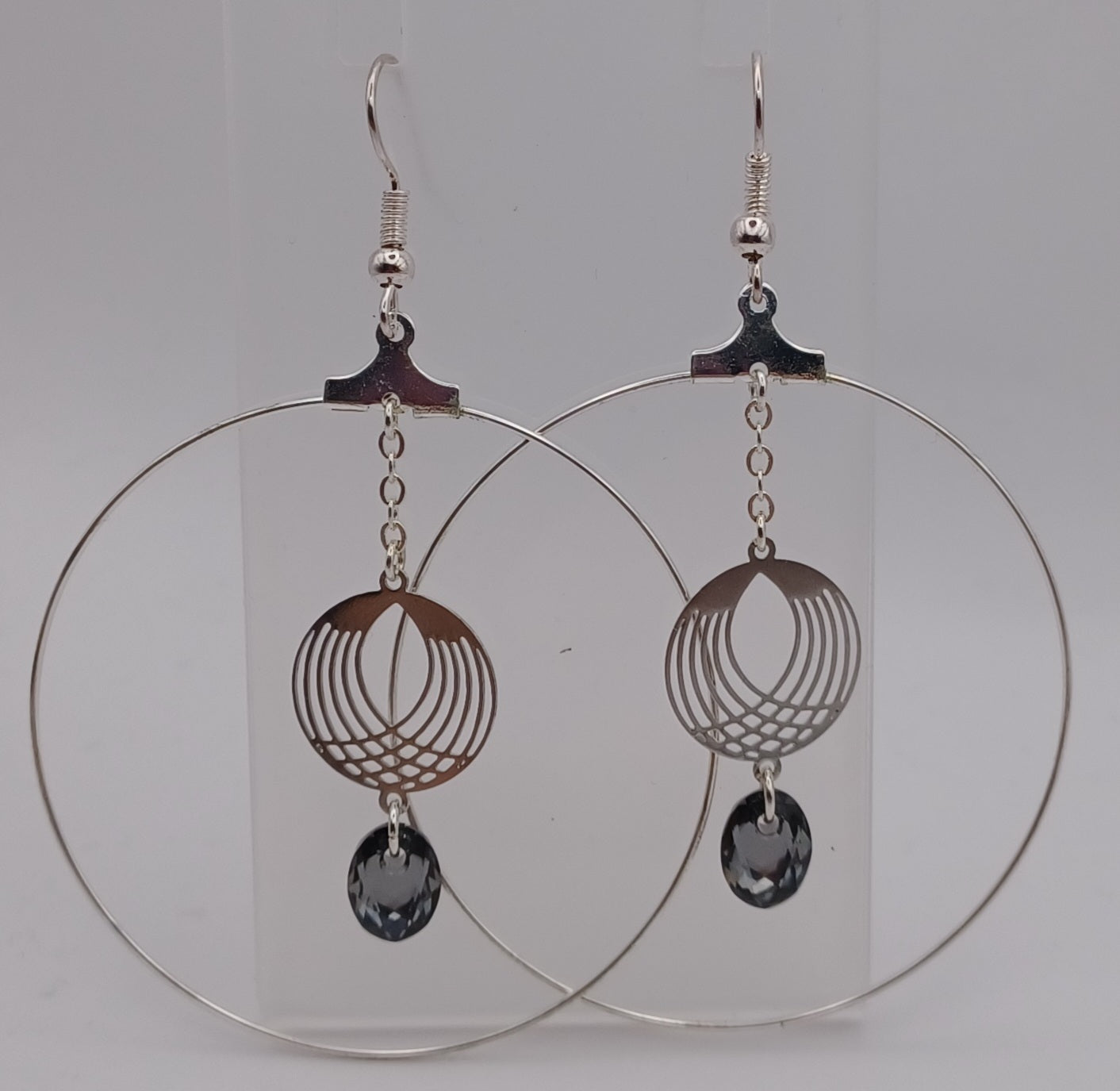 Boucles d'oreilles Créoles Estampes Rondes Intercalaires