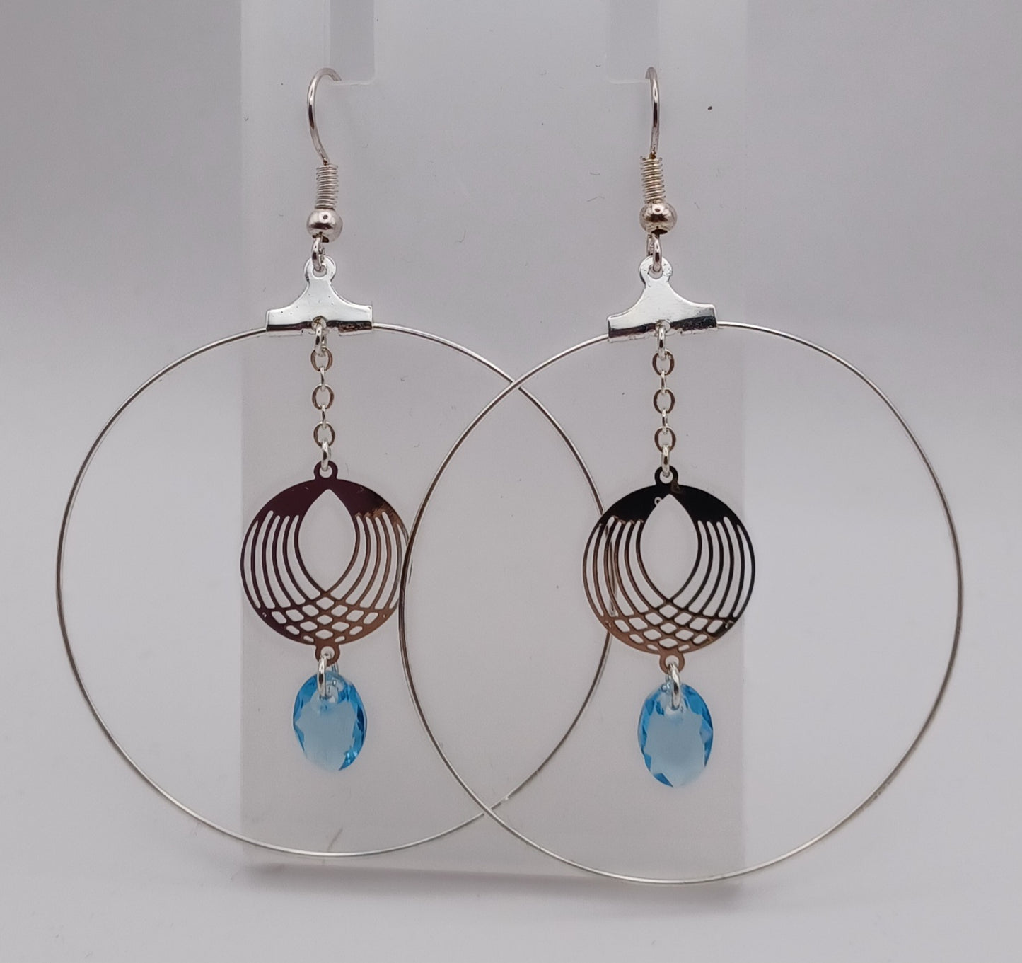 Boucles d'oreilles Créoles Estampes Rondes Intercalaires
