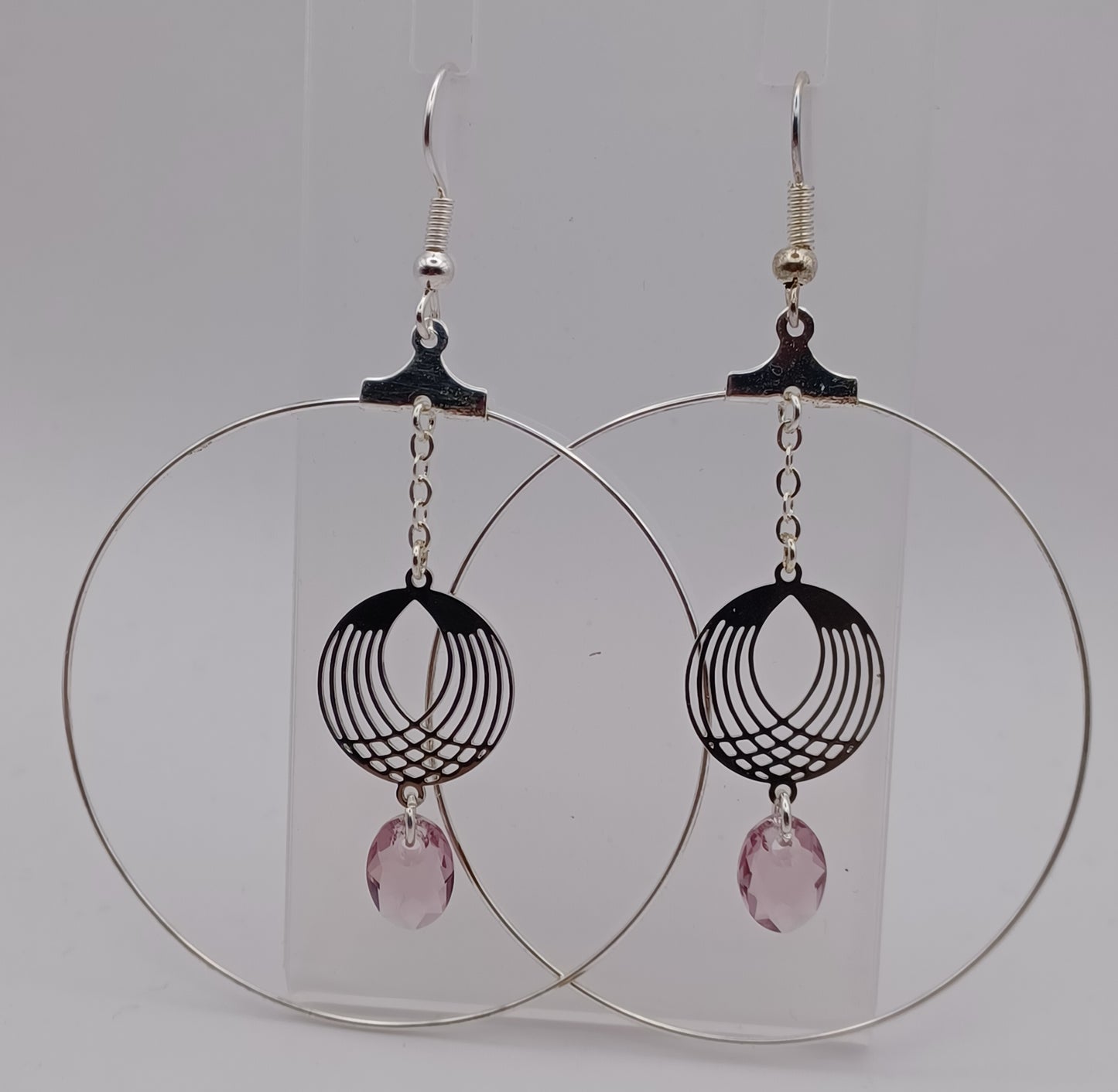 Boucles d'oreilles Créoles Estampes Rondes Intercalaires