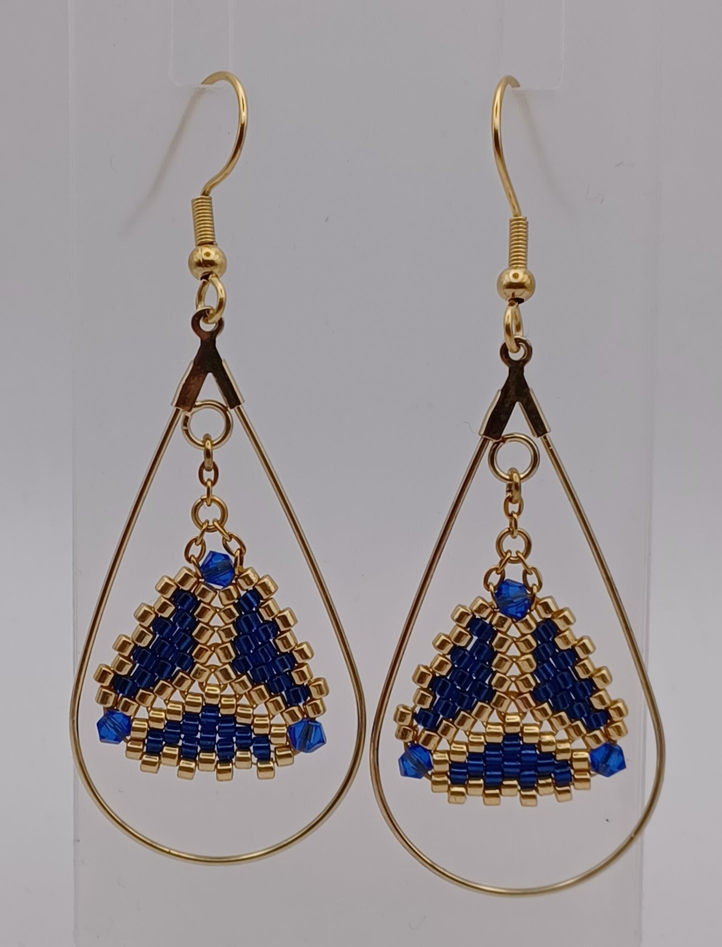 Boucles d'oreilles Créole Goutte d'eau Doré Miyuki