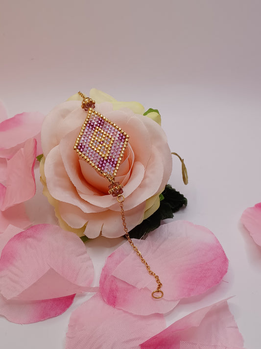 Bracelet Losange Miyuki Doré