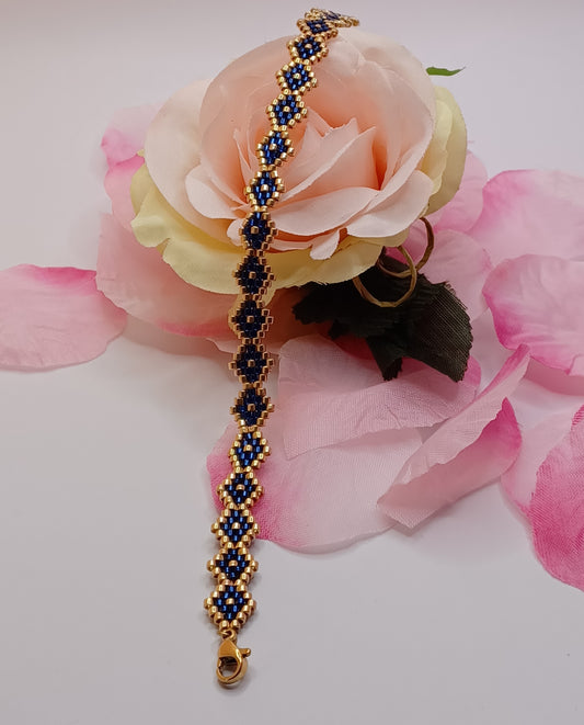 Bracelet Miyuki Mini Losange Doré