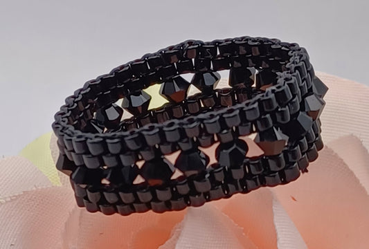 Bague Toupie Noir