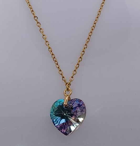 Collier Cœur Vitrail