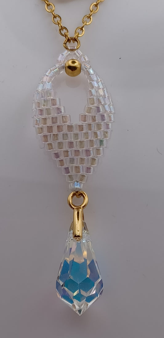 Collier Goutte Feuille Russe Miyuki