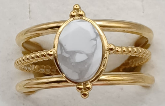 Bague Howlite