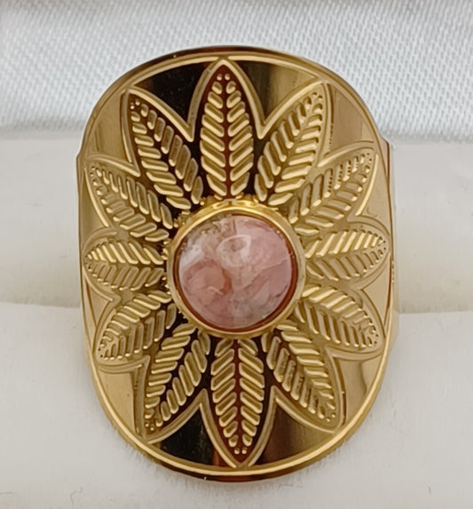 Bague Ethnique Rhodochrosite