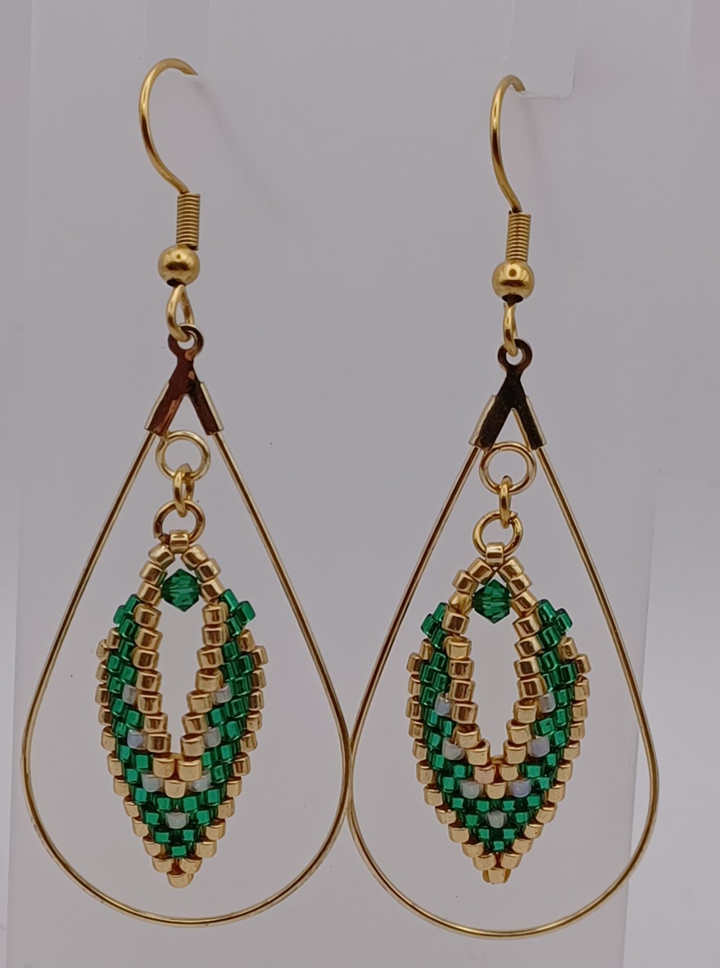 Boucles d'oreilles mini feuille russe Doré