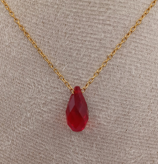 Collier Goutte cristal – Élégance fine & lumineuse