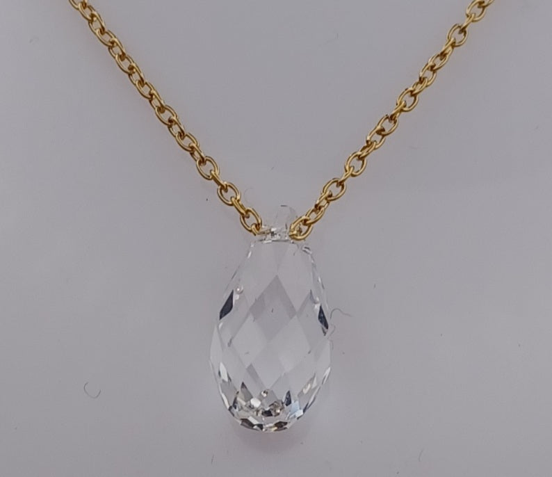 Collier Goutte cristal – Élégance fine & lumineuse