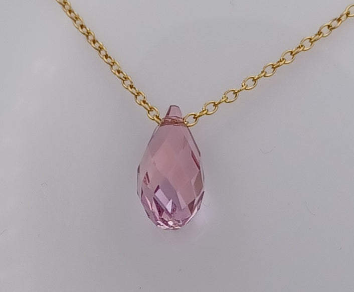 Collier Goutte cristal – Élégance fine & lumineuse